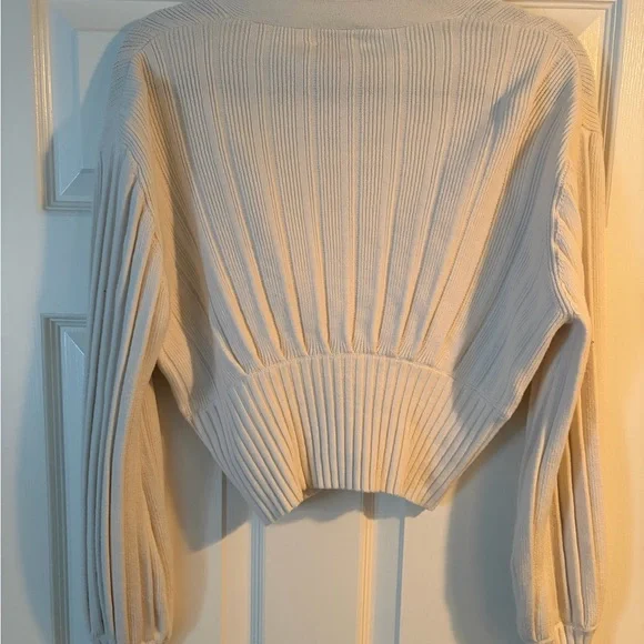 Wilfred Beige Ribbed Button-Up Cardigan - Picture 5 of 5